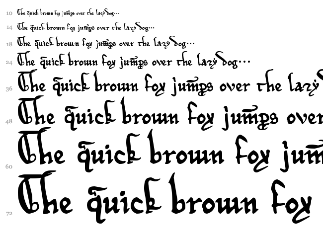 Magna Carta font waterfall